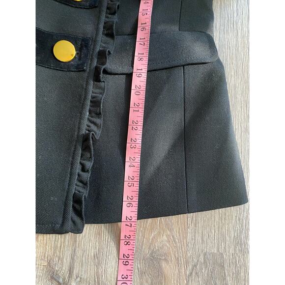 Kate Spade Wool Black Winter Fall Pea Coat Bow on Back - Picture 13 of 13